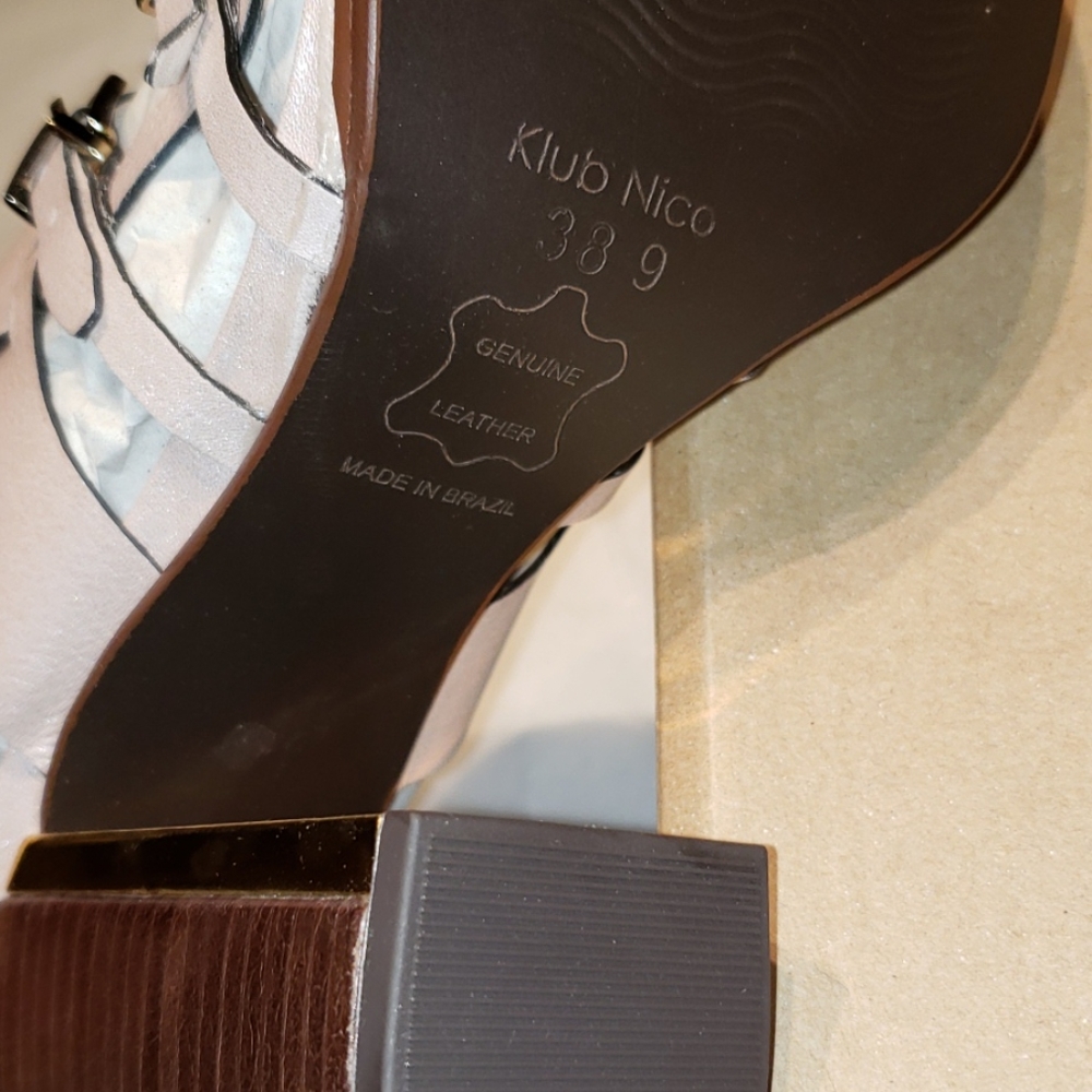 Klub Nico New Sandals Strappy Heels ALL Leather Sexy Celeb Chic Gold🎉HP - Picture 10 of 16